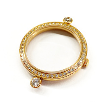 Luxus silberne Diamant -Frauenkoffer für Uhr